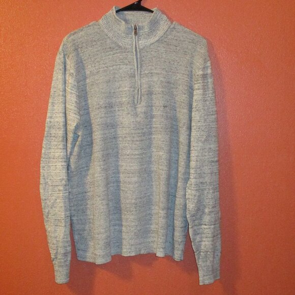 Michael Kors Woman X Large Gray Zip Front Warm Long Sleeve Pullover Sweater - Picture 4 of 7
